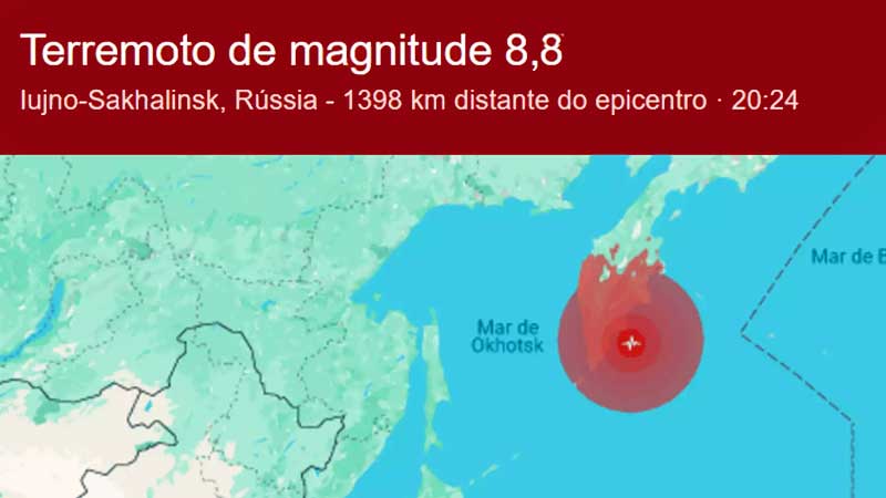 Abalo sísmico na Península de Kamchatka gera ondas gigantes, mobiliza países da Ásia, América e Oceania e desperta temor global