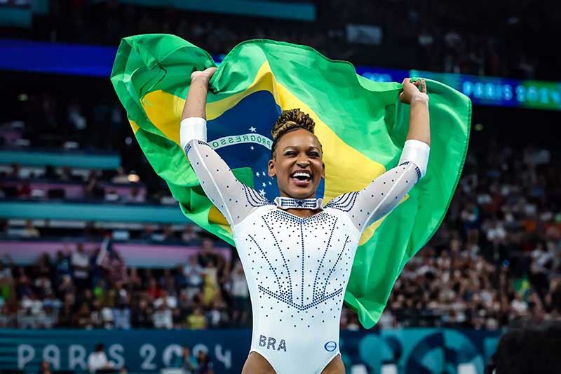 Ginasta brasileira registra 14,466 pontos e obtém terceiro título no mesmo aparelho em edições distintas do Campeonato Mundial de Ginástica Artística