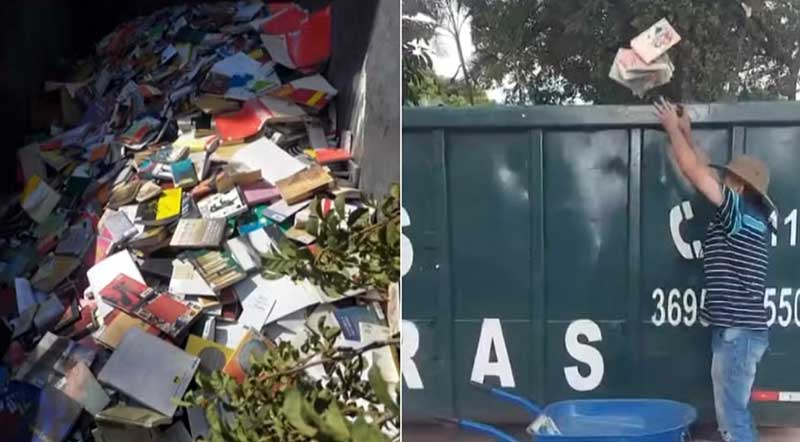 Segundo a administração, o acervo estava contaminado com fungos.