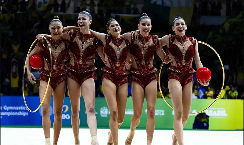 Conjunto brasileiro volta a brilhar no Mundial de ginástica rítmica.