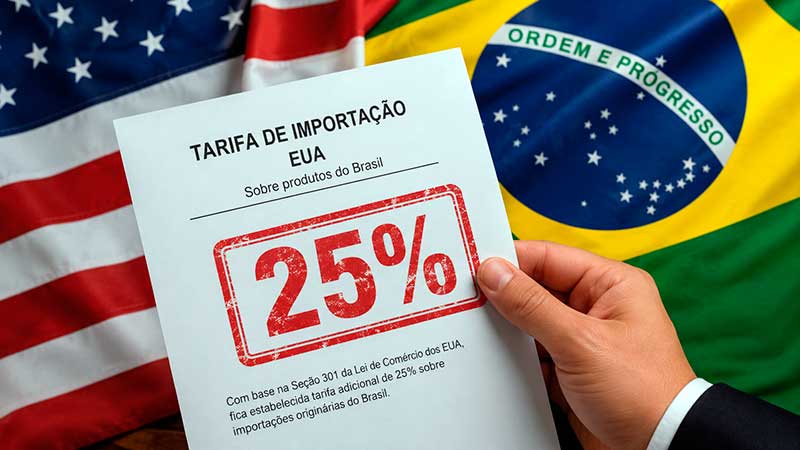 Secretário Marco Rubio confirma determinação de tarifas sob justificativa de falta de acordo em negociações bilaterais. Entidades do setor produtivo apontam redução de US$ 2,6 bilhões nas exportações e Congresso Nacional avalia aplicação do princípio de reciprocidade aduaneira.