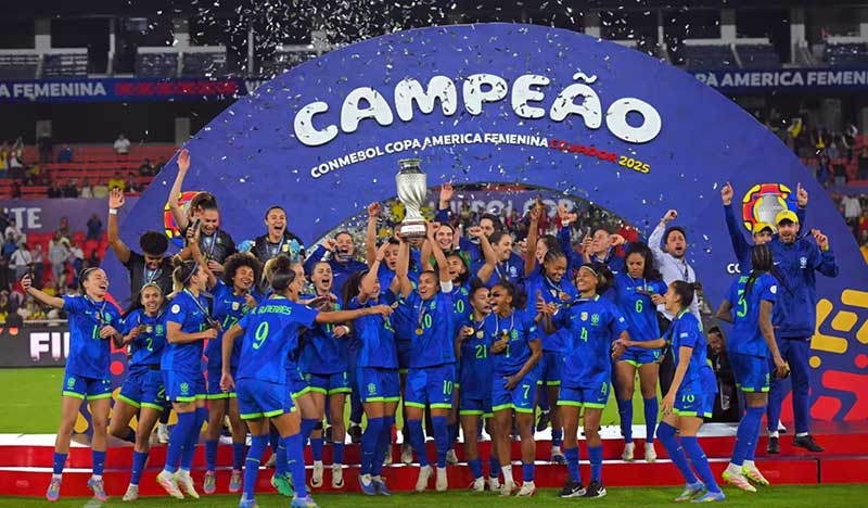 Seleção femina de futebol chega a décima vitória da Copa América Feminina 2025