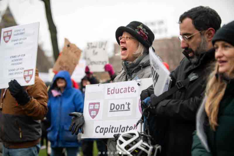 Manisfetação de alunos de Harvard