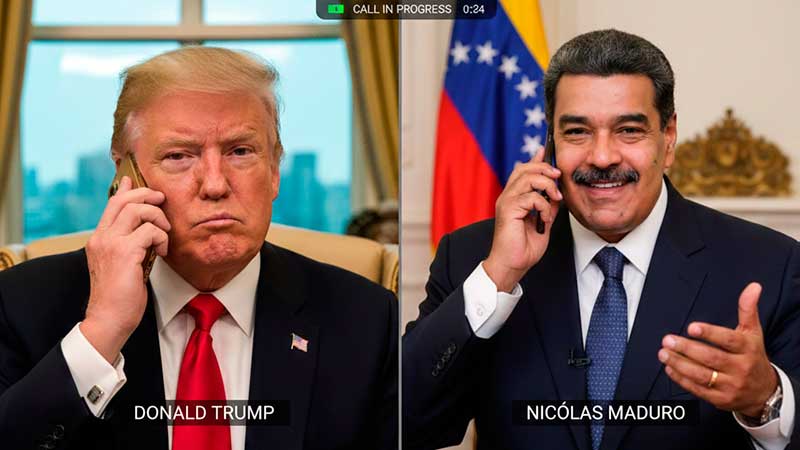 Presidente americano admite contato telefônico com líder venezuelano a bordo do Air Force One, sem detalhes. Diálogo surge em meio a sanções, manobras militares no Caribe e alertas sobre espaço aéreo, reacendendo debates sobre diplomacia e confronto na América Latina.