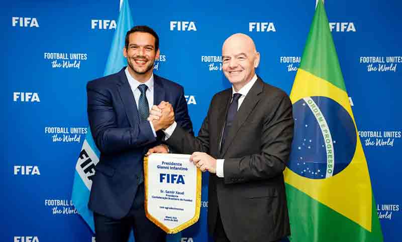 Samir Xaud, manifestou à Fifa interesse de realizar, no Brasil, a próxima Copa do Mundo de Clubes, em 2029. 